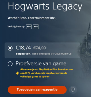 Hogwarts Legacy Standard Edition PS5 voor €18,74 in de Playstation Store