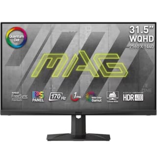 Monitor MSI MAG321QR QD Gaming Plano 31.5" IPS WQHD (2560x1440, 16:9, G-SYNC Compatible Quantum Dot Console mode FHD a 120Hz a solo 269,65€
