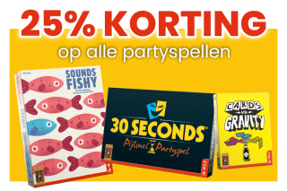 25% korting op alle partyspellen bij 999games