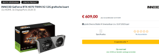 INNO3D GeForce RTX 4070 TWIN X2 Videokaart + Diablo 4 voor €609 bij Alternate