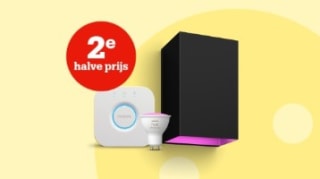 2e halve prijs op Philips Hue slimme verlichting & beveiligingscamera's bij Bol.