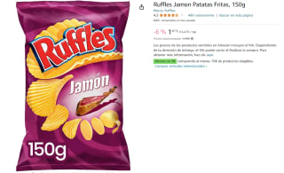 9 Bolsas de Ruffles Jamon Patatas Fritas, 150g por 11.83€