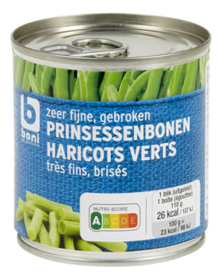 Boni zeer fijne gebroken prinsessenbonen 200 gram voor €0,50 vanaf 3 stuks bij Colruyt