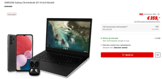 SAMSUNG Galaxy Chromebook GO 14 Inch Bundel met Galaxy Buds Live en Galaxy A13, voor €359 bij de MediaMarkt