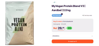 Vegan Protein Blend Eiwitshake (2500g) Strawberry voor €29,95 bij iBOOD