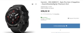 Garmin 010-02803-11 EPIX PRO (Gen 2) Sapphire Edition voor €636,02