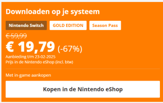 Mario + Rabbids Sparks of Hope voor €19,79 in de Nintendo eShop