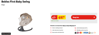 Bebies First Elektrische Wipstoel/ Schommelstoel voor €69,99 bij Kruidvat