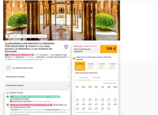 Granada hotel 4* con desayuno y visita guiada a la Alhambra y a los Jardines del Generalife por 108€pxp