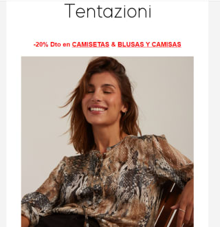 Descuento de -20% en camisetas y blusas y camisas