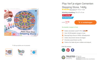 Play Verf je eigen Cementen Stepping Stone, 14dlg. voor €7,50 bij Lobbes