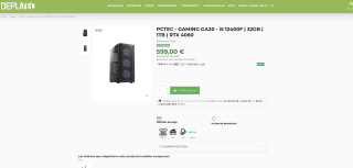PCTEC GAMING GA20 i5 12400F 32GB 1TB RTX 4060 por solo 599€