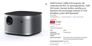 XGIMI Horizon Full HD-beamer 2200 ANSI lumen voor €719 bij Amazon