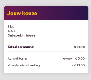 Youfone 10 GB + Onbeperkt bellen vanaf 10 euro per maand