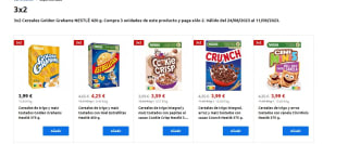 3x2 en seleccionados de cereales desde Carrefour