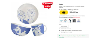 Disney Frozen Vajilla Conjunto Porcelana de 3 piezas por 6,99€