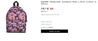 Mochila Eastpak Orbit XS por 19.99€