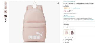 Mochila marca Puma Phase por 13,99€
