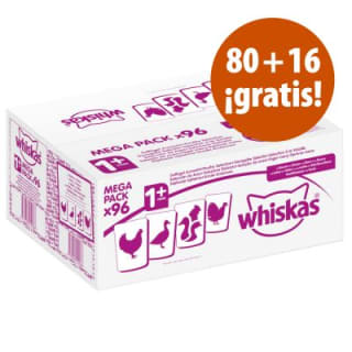 Whiskas 96 bolsitas x 100 gr a solo 23,69€