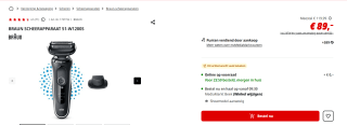 Braun Series 5 51-W1200S voor €89 bij de mediamarkt