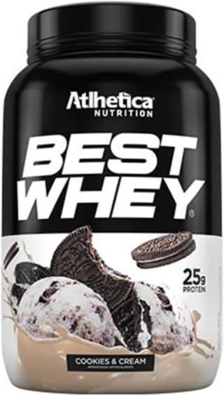 Best Whey, sabor Cookies & Cream da Athletica Nutrition de 900g - R$ 141,26