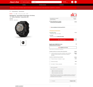 Reloj deportivo Garmin Fēnix 7X Solar 127-210 mm 1.4" por solo 599,99€