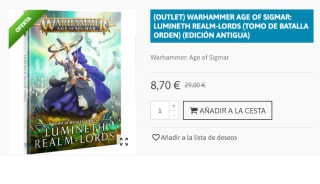 Warhammer Age Of Sigmar Tomo De Batalla: Orden “Lumineth Realm-Lords por 8.7€