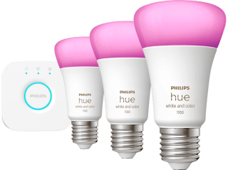 Philips Hue Starterspakket - White and Color Ambiance - Met bridge - E27 voor €79 bij de MediaMarkt in Duitsland