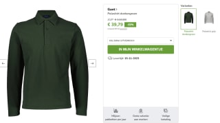 Gant longsleeve Polo XXL voor €39,79 bij Limango