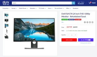 Receive a Dell 24-inch monitor from Stock Must Go for only £67.99