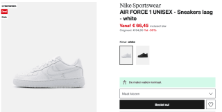 Nike Sportswear Sneakers 'AIR FORCE 1' in Wit voor €66,45 bij Zalando