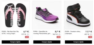 Ropa y calzado PUMA desde solo 6,99€