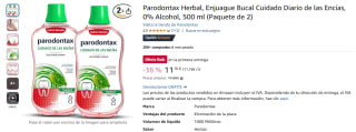 Pack 2 Parodontax Herbal, Enjuague Bucal 500ml por 11,16€