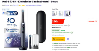 Oral-B iO Series 8n Zwart met extra opzetborstel voor €150 bij Bol.com