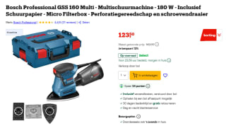 Bosch Professional GSS 160 Multischuurmachine voor €123,50 bij Bol.