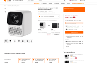 Wanbo T2 Max New Proyector Portátil ANSI 450 Lúmenes Blanco por 159,99€