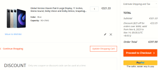 Xiaomi Pad 6 8GB 256GB voor €297,98 dmv code bij Gshopper