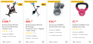 15% EXTRA descuento en cintas correr, bicicletas y fitness Worten