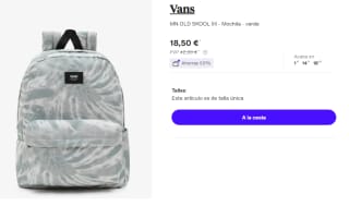 Mochila Vans MN OLD SKOOL IIII de 22L por 18.5€