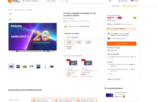 TV Philips Ambilight 50PUS8009 50“ LED UltraHD 4K HDR10+ por solo 339€