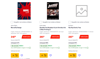 Tot 60% korting op diverse Comics van DC & Marvel en meer bij Bol
