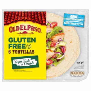 1+1 gratis op Glutenvrije Old el Paso tortilla's bij Glutenvrijemarkt