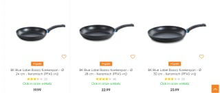 BK Blue Label basics pannen 1+1 gratis bij Blokker