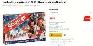 Jumbo- Stratego Original 2023 - Nederlandstalig Bordspel voor €25,99 bij Bol.com
