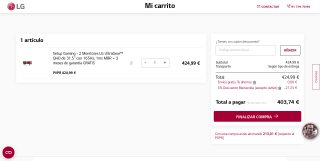 Setup Gaming - 2 Monitores LG UltraGear por 403,74€