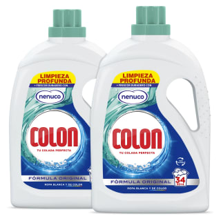 Gel Colon Nenuco, Detergente para la lavadora 68 lavados (2x34 lavados) por 7€