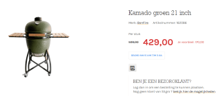 BonFire Kamado groen 21 inch voor €519,09 bij de Sligro