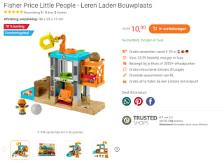 Fisher Price Little People - Leren Laden Bouwplaats voor €10 bij Lobbes