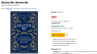 Tahereh , Mafi Shatter Me. Collectors Edition voor €13,99 bij Bol