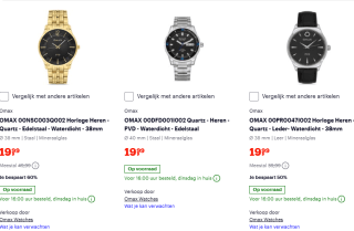Alle Omax horloges voor €19,99 bij Bol